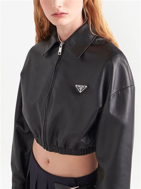 prada women leather jacket sale|prada jacket women's sale.